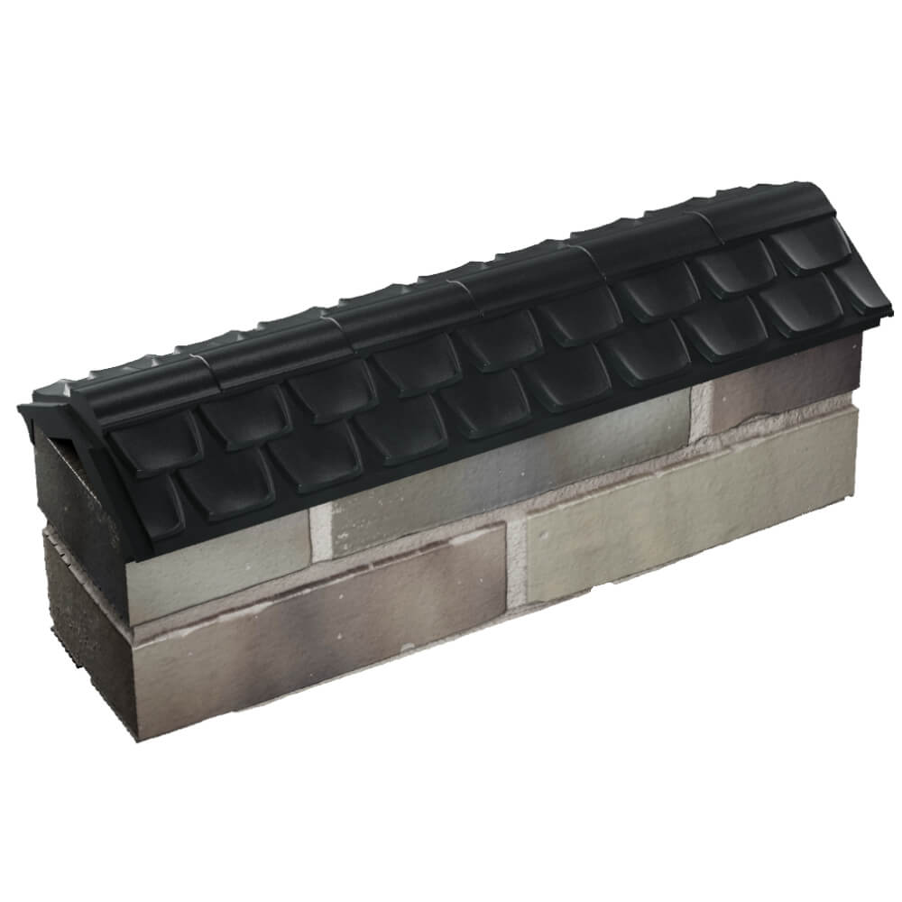 Парапет Zking Эльбрус Черный с посадкой на 0.5 кирпича (130мм) в Нальчике фото