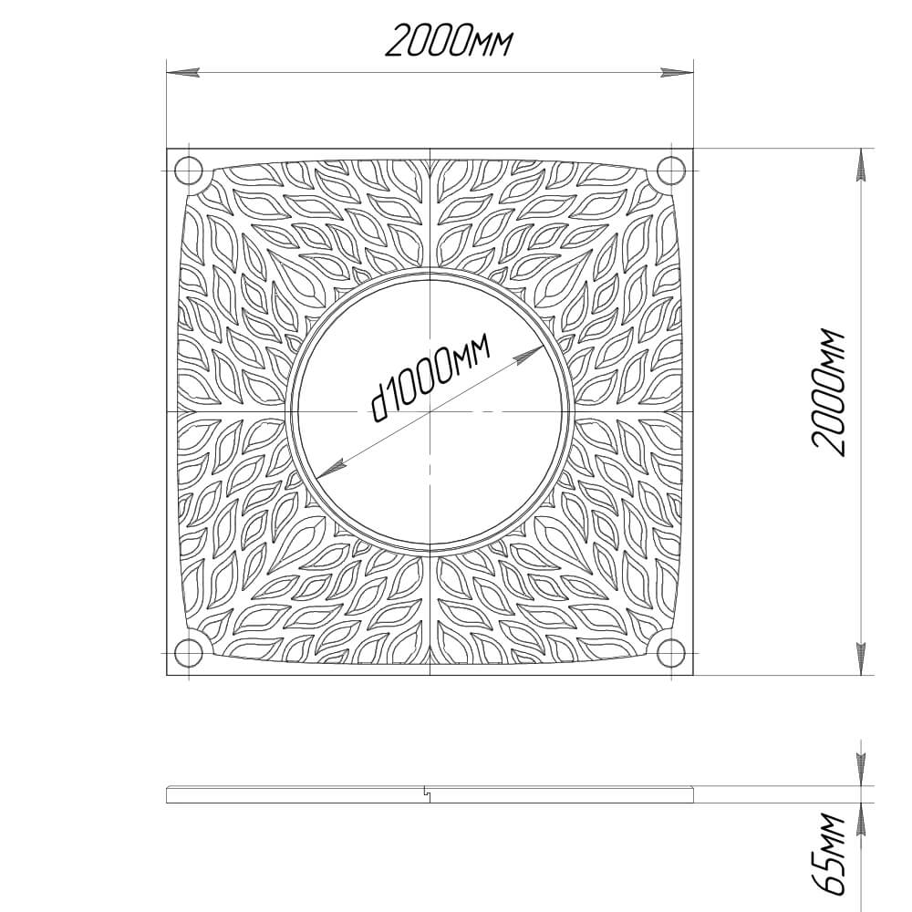 Приствольная решетка для дерева ZKING CRUST 2х2м Черная в Нальчике фото
