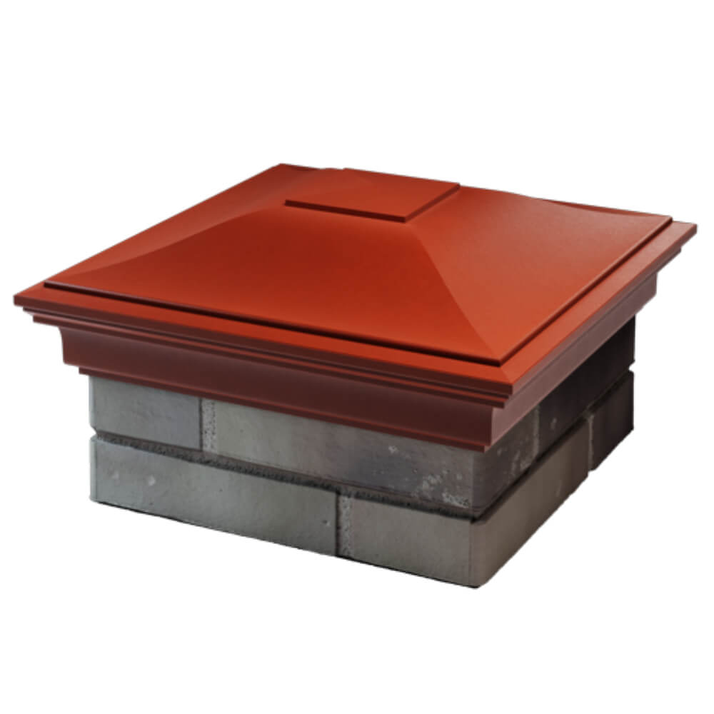 Колпак Zking Монблан Красный на столб 1.5х1.5 кирпича (385х385мм) в Нальчике фото