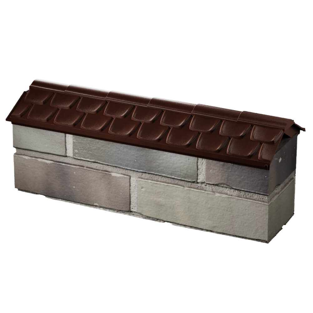 Парапет Zking Эльбрус Коричневый с посадкой на 0.5 кирпича (130мм) в Нальчике фото