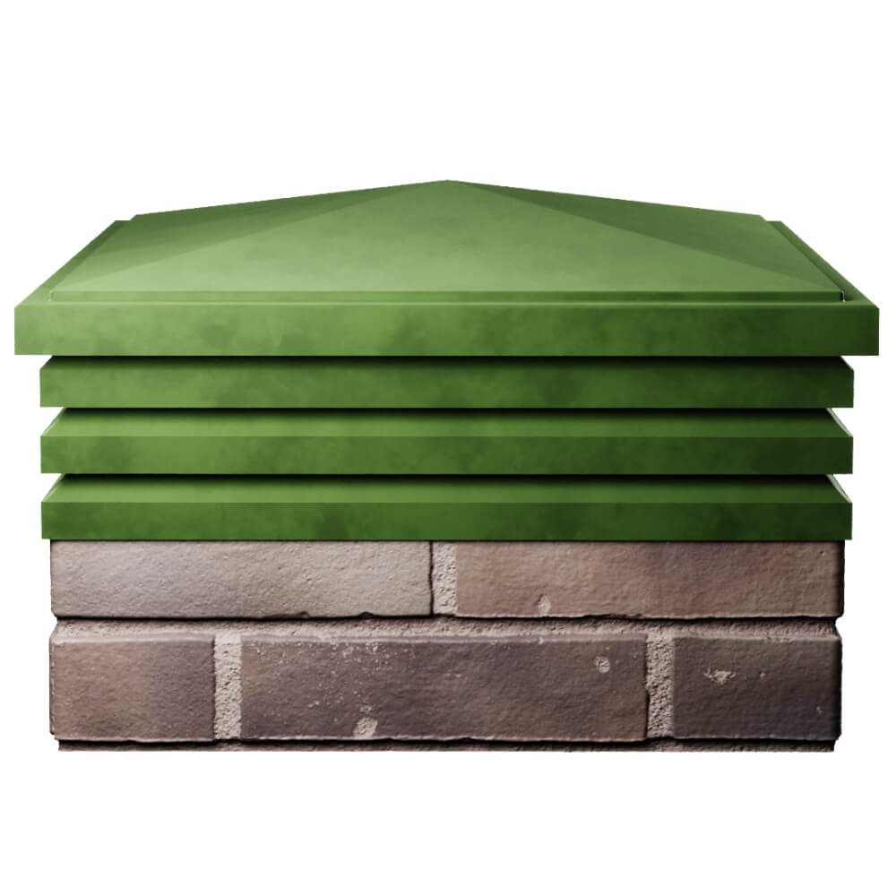 Колпак Zking Бона ХайТек Зеленый на столб 2х2 кирпича (513х513мм) Нальчик фото