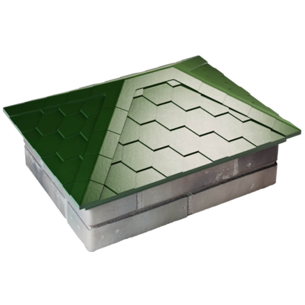 Колпак Zking Эверест Зеленый на столб 2х1.5 кирпича (520х390мм) Нальчик фото