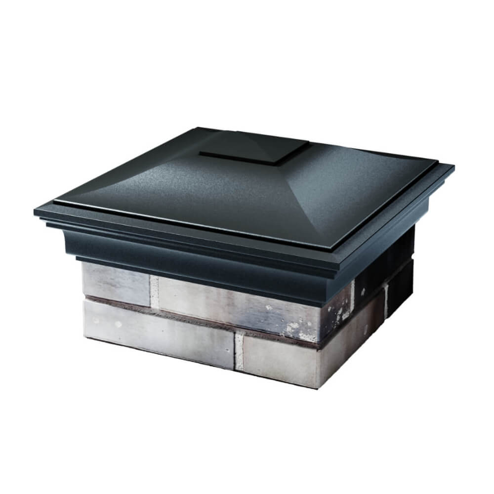 Колпак Zking Монблан Черный на столб 1.5х1.5 еврокирпича 0.7НФ (355х355мм) в Нальчике фото