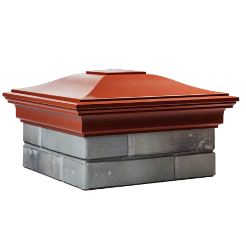 Колпак Zking Монблан Красный на столб 1.5х1.5 кирпича (385х385мм) в Нальчике фото