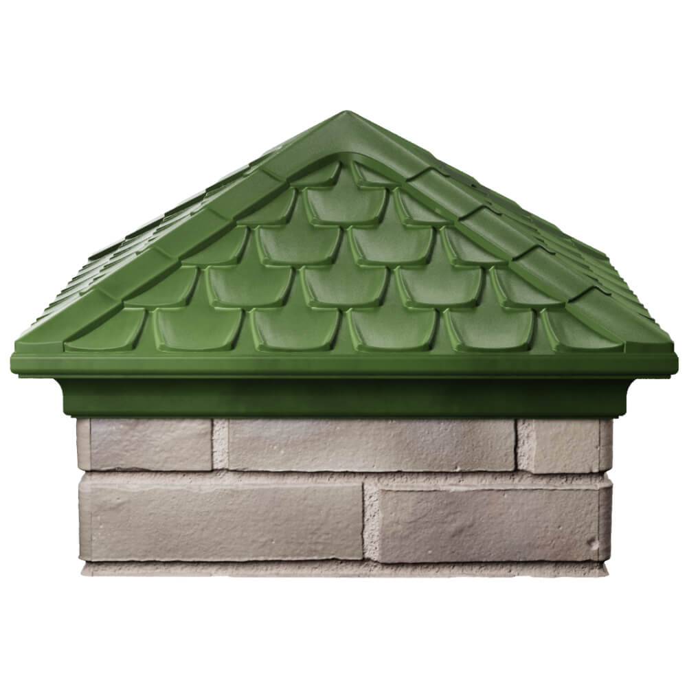 Колпак Zking Эльбрус Зеленый на столб 1.5х1.5 кирпича (385х385мм) Нальчик фото