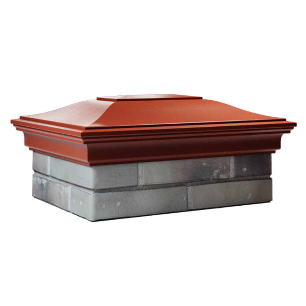 Колпак Zking Монблан Красный на столб 2х1.5 кирпича (515х385мм) в Нальчике фото