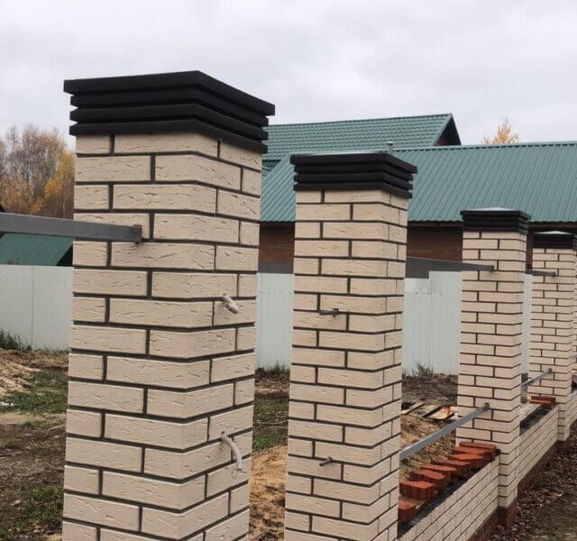 Колпак Zking Бона ХайТек Коричневый на столб 1.5х1.5 кирпича (385х385мм) в Нальчике фото