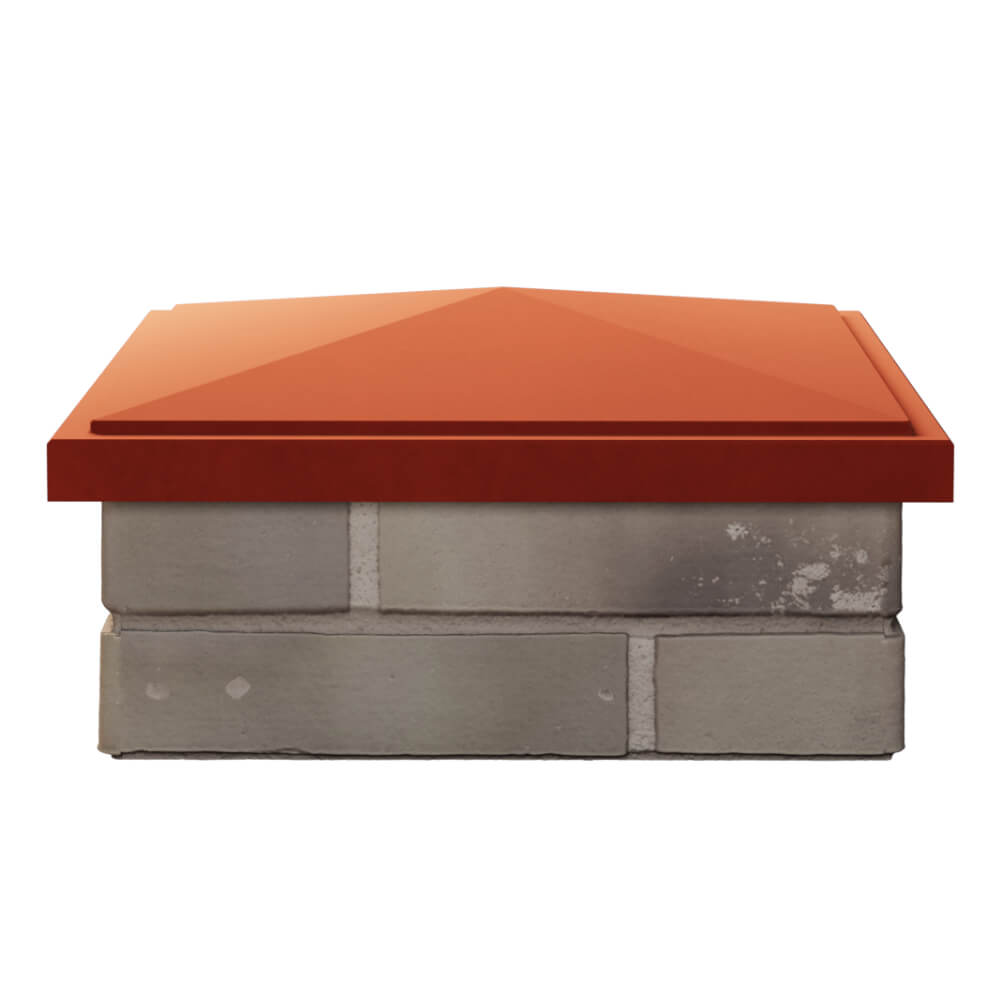 Колпак Zking БонаМоно Красный на столб 1.5х1.5 кирпича (385х385, 400х400мм) Нальчик фото