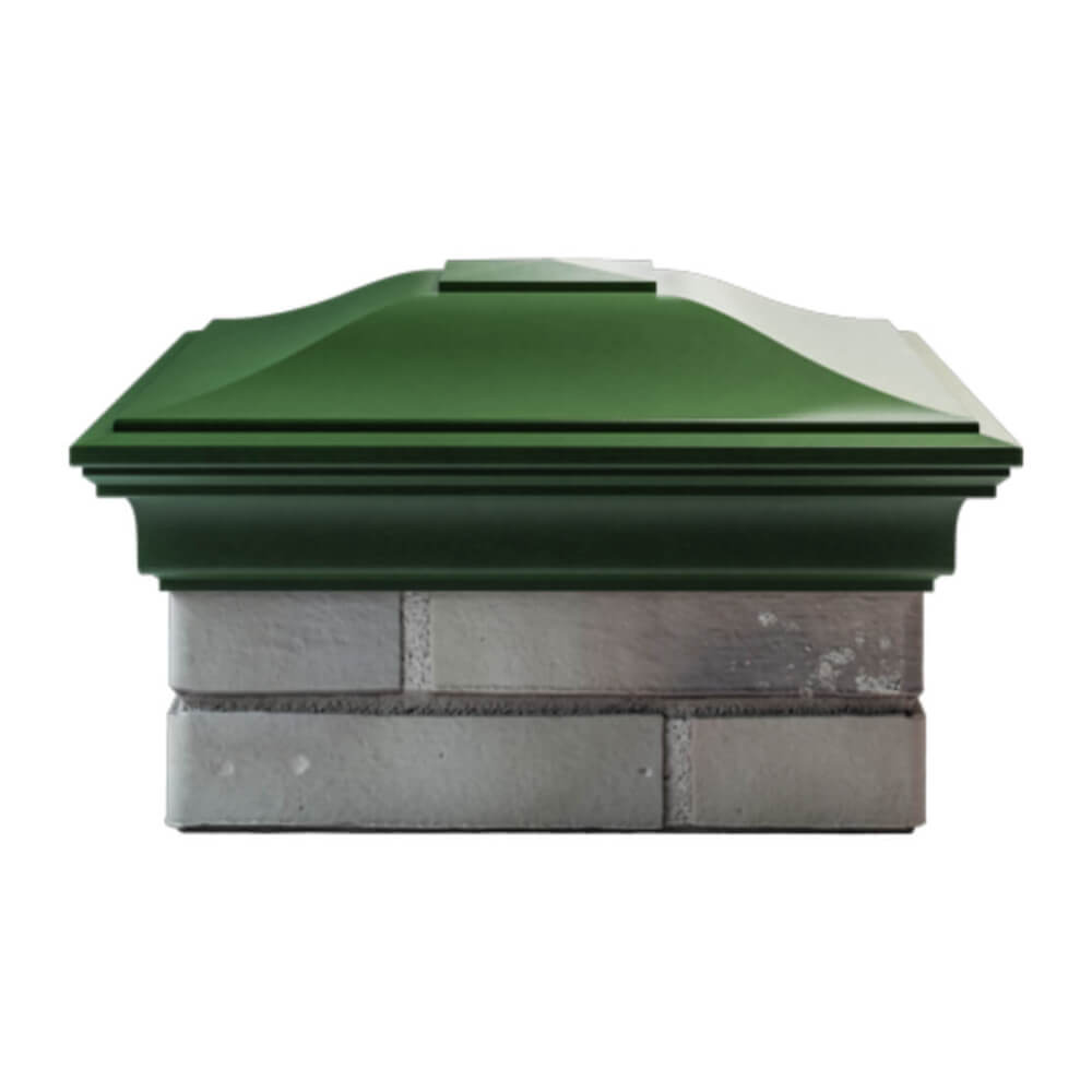 Колпак Zking Монблан Зеленый на столб 1.5х1.5 еврокирпича 0.7НФ (355х355мм) Нальчик фото