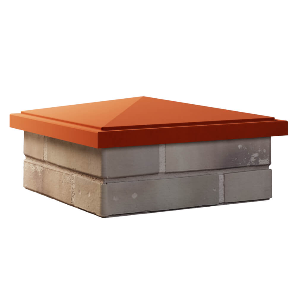 Колпак Zking БонаМоно Красный на столб 1.5х1.5 кирпича (385х385, 400х400мм) в Нальчике фото