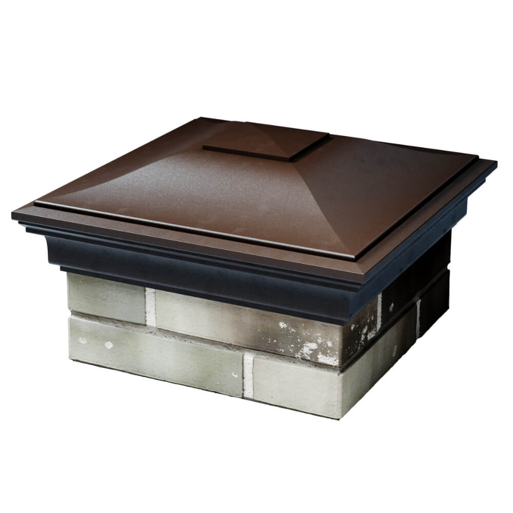 Колпак Zking Монблан Коричневый на столб 1.5х1.5 кирпича (385х385мм) в Нальчике фото