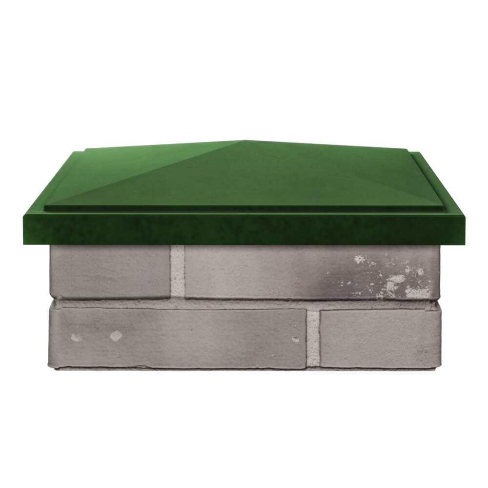 Колпак Zking БонаМоно Зеленый на столб 1.5х1.5 кирпича (385х385, 400х400мм) Нальчик фото