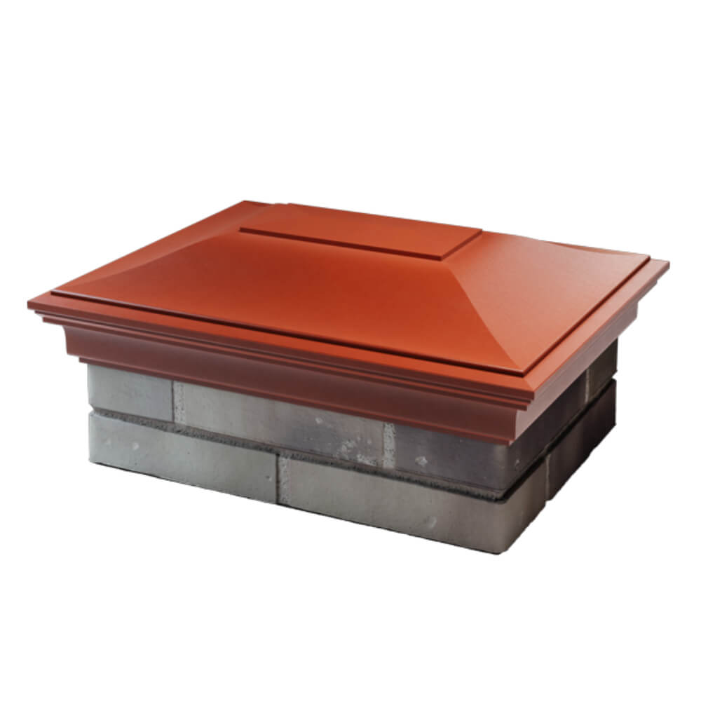 Колпак Zking Монблан Красный на столб 2х1.5 кирпича (515х385мм) в Нальчике фото