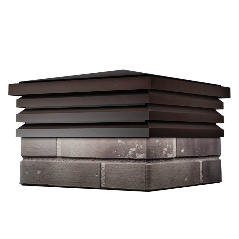 Колпак Zking Бона ХайТек Коричневый на столб 1.5х1.5 кирпича (385х385мм) в Нальчике фото