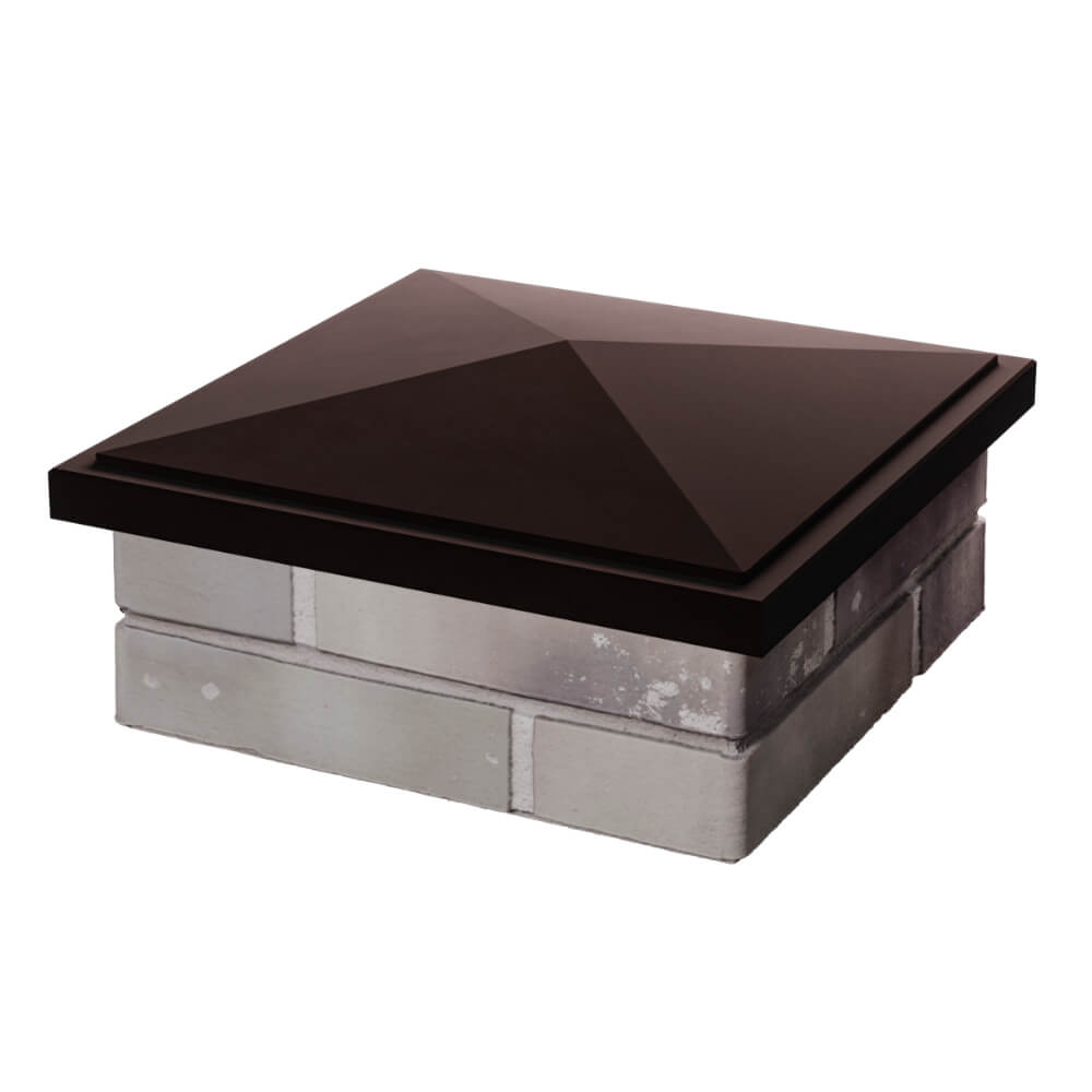 Колпак Zking БонаМоно Коричневый на столб 1.5х1.5 кирпича (385х385, 400х400мм) в Нальчике фото