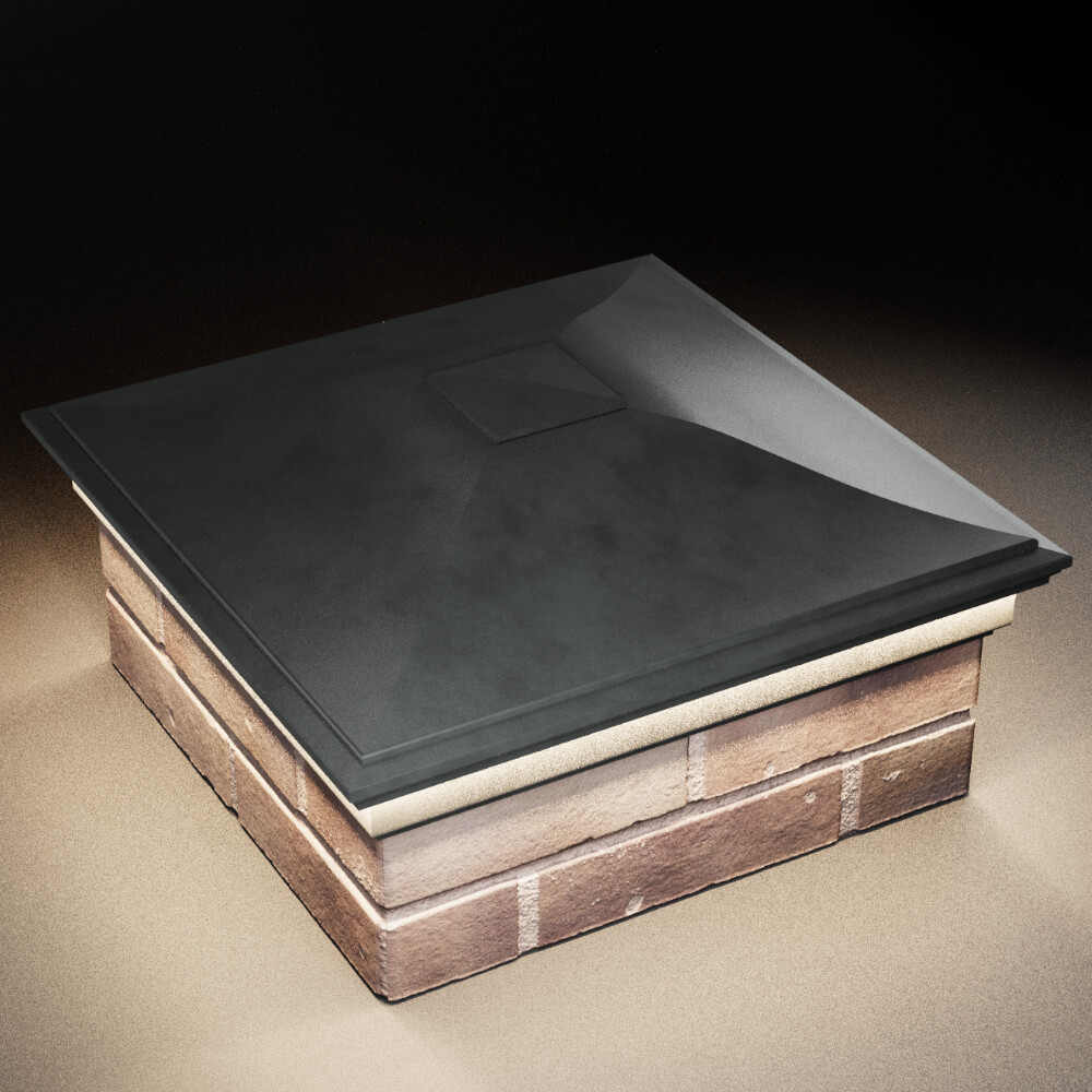 Колпак Zking Монблан Серый на столб 2х2 кирпича (515х515мм) c подсветкой в Нальчике фото