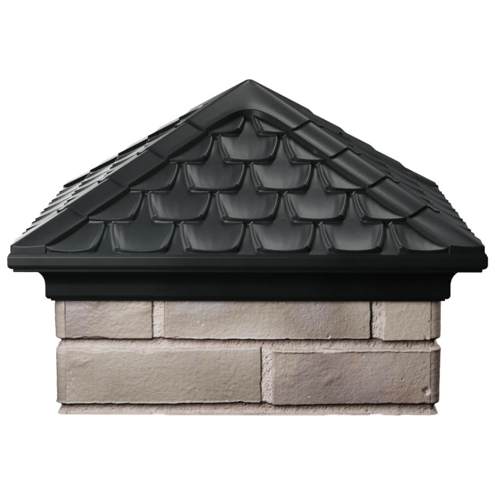 Колпак Zking Эльбрус Черный на столб 1.5х1.5 кирпича (385х385мм) Нальчик фото