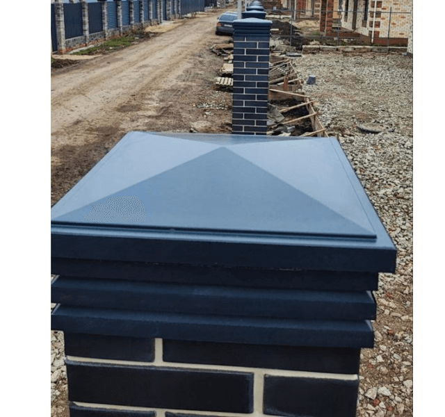 Колпак Zking Бона ХайТек Серый на столб 1.5х1.5 кирпича (385х385мм) в Нальчике фото