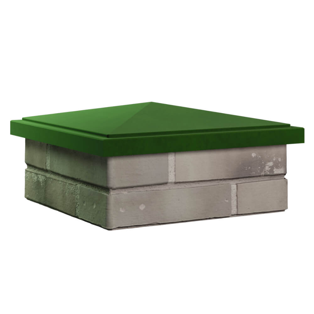 Колпак Zking БонаМоно Зеленый на столб 1.5х1.5 кирпича (385х385, 400х400мм) в Нальчике фото