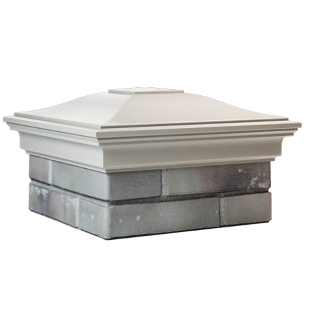 Колпак Zking Монблан Бежевый на столб 1.5х1.5 кирпича (385х385мм) в Нальчике фото