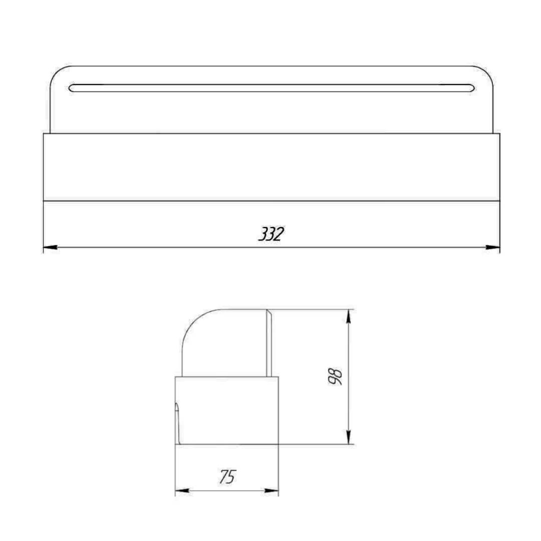 LED Светильник для шаговой плиты STONE Светлая Галька 330х75х98мм в Нальчике фото