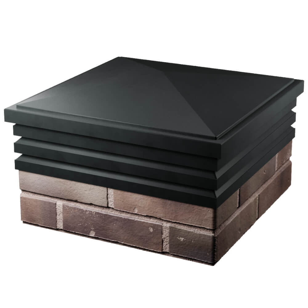 Колпак Zking Бона ХайТек Черный на столб 2х2 кирпича (513х513мм) в Нальчике фото