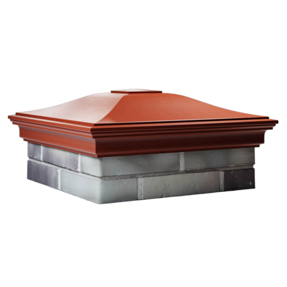 Колпак Zking Монблан Красный на столб 2х2 кирпича (515х515мм) в Нальчике фото