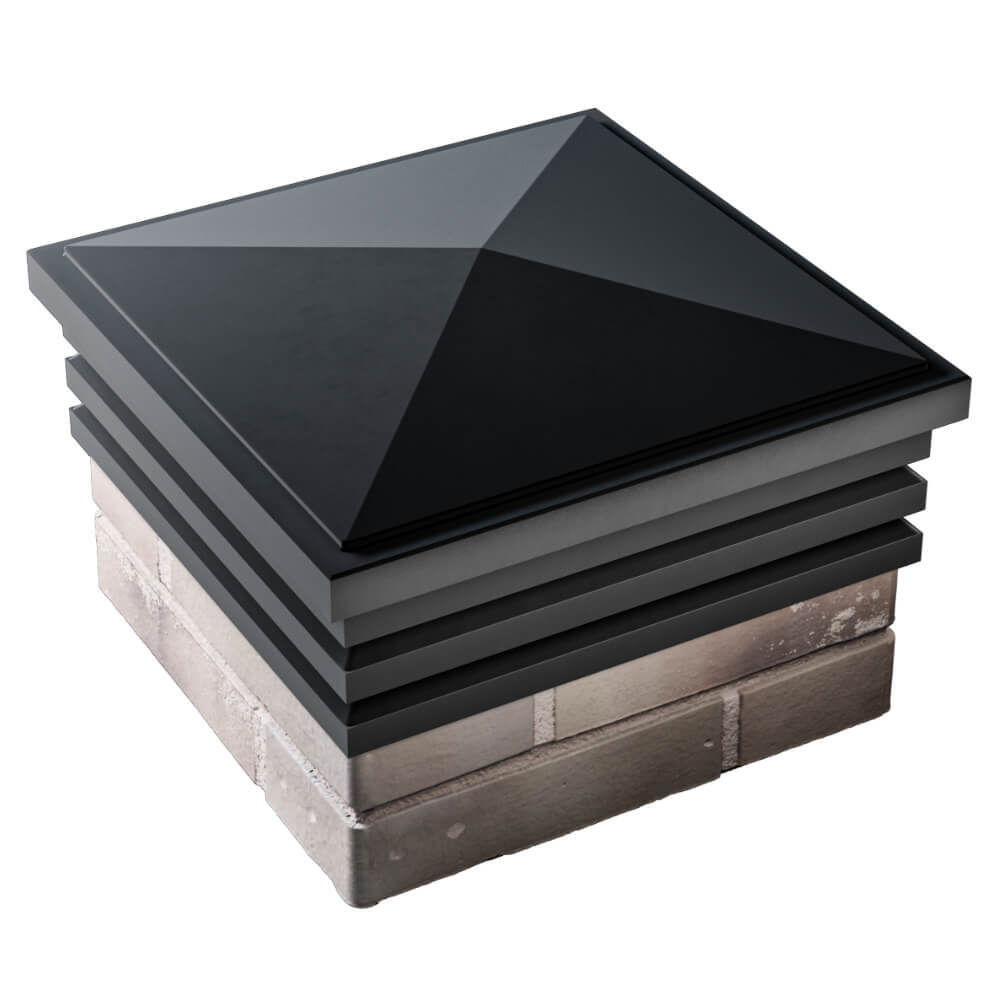 Колпак Zking Бона ХайТек Черный на столб 1.5х1.5 кирпича (385х385мм) в Нальчике фото