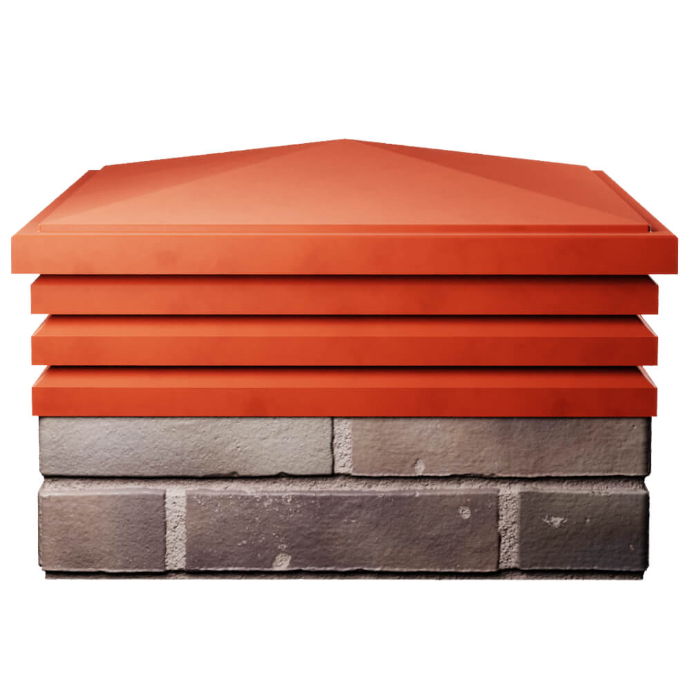 Колпак Zking Бона ХайТек Красный на столб 2х2 кирпича (513х513мм) Нальчик фото