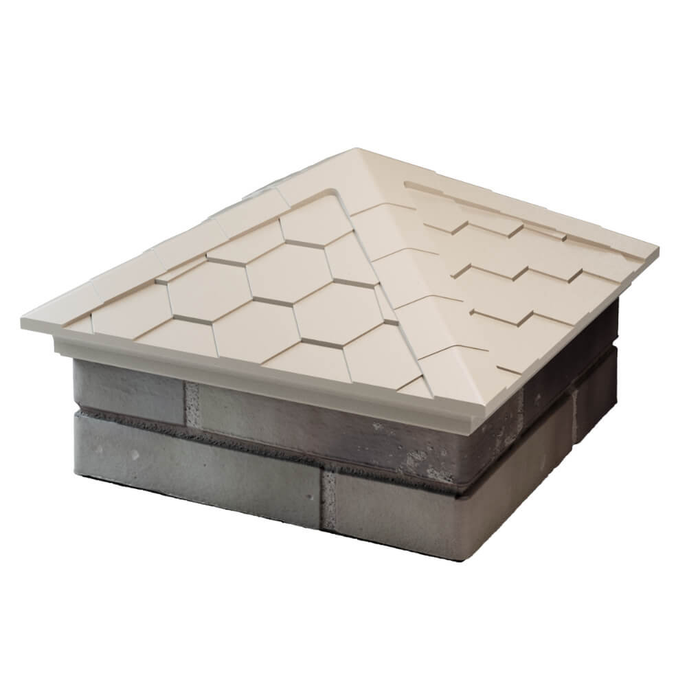 Колпак Zking Эверест Бежевый на столб 1.5х1.5 кирпича (390х390мм) в Нальчике фото