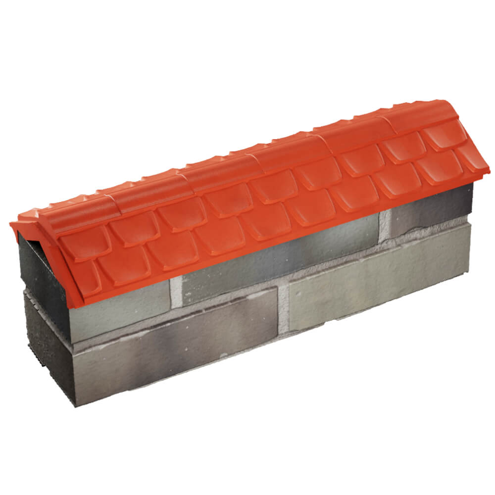 Парапет Zking Эльбрус Красный с посадкой на 0.5 кирпича (130мм) в Нальчике фото