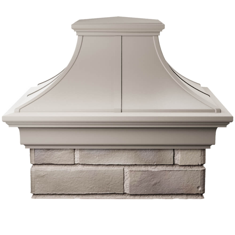 Колпак Zking Монблан Премиум Бежевый на столб 1.5х1.5 кирпича (385х385мм) Нальчик фото