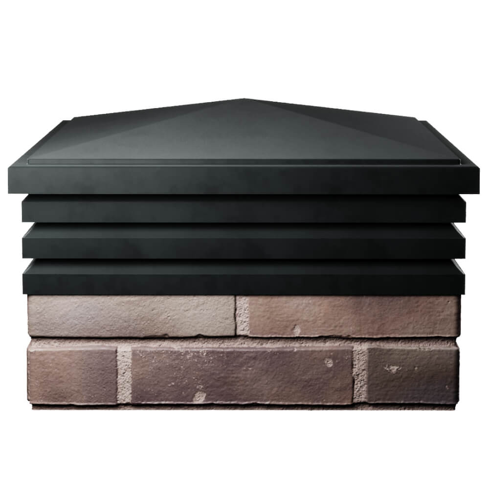 Колпак Zking Бона ХайТек Черный на столб 2х2 кирпича (513х513мм) Нальчик фото