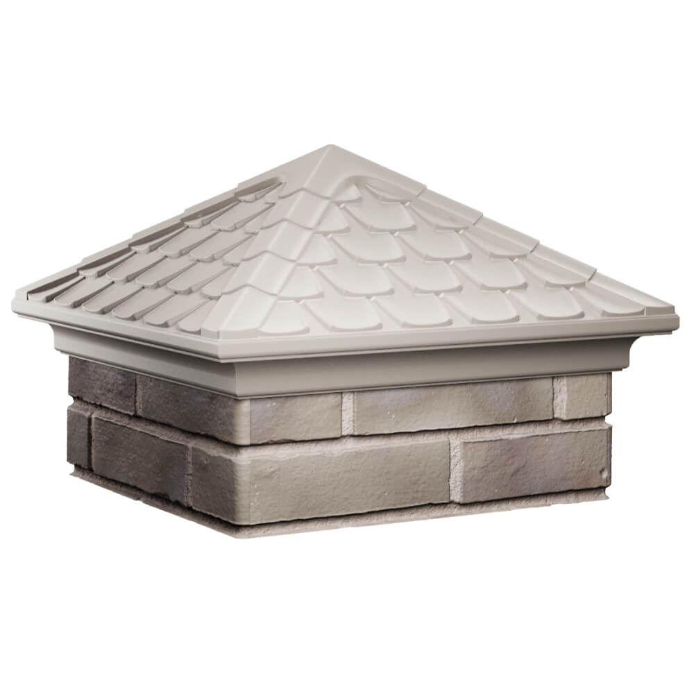 Колпак Zking Эльбрус Бежевый на столб 1.5х1.5 кирпича (385х385мм) в Нальчике фото