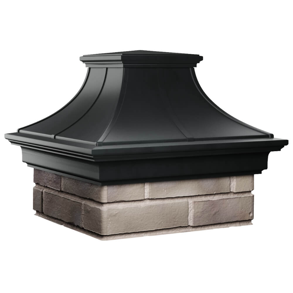 Колпак Zking Монблан Премиум Черный на столб 1.5х1.5 кирпича (385х385мм) в Нальчике фото