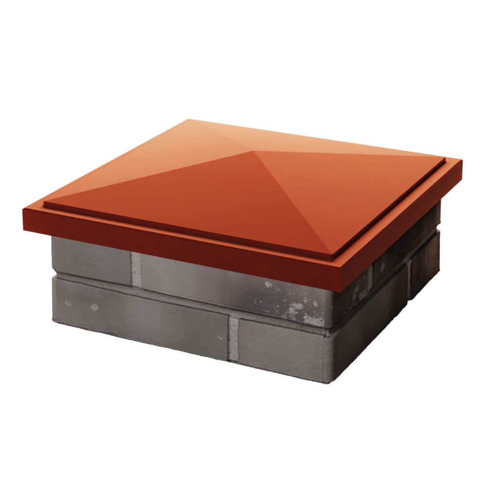 Колпак Zking БонаМоно Красный на столб 1.5х1.5 кирпича (385х385, 400х400мм) в Нальчике фото