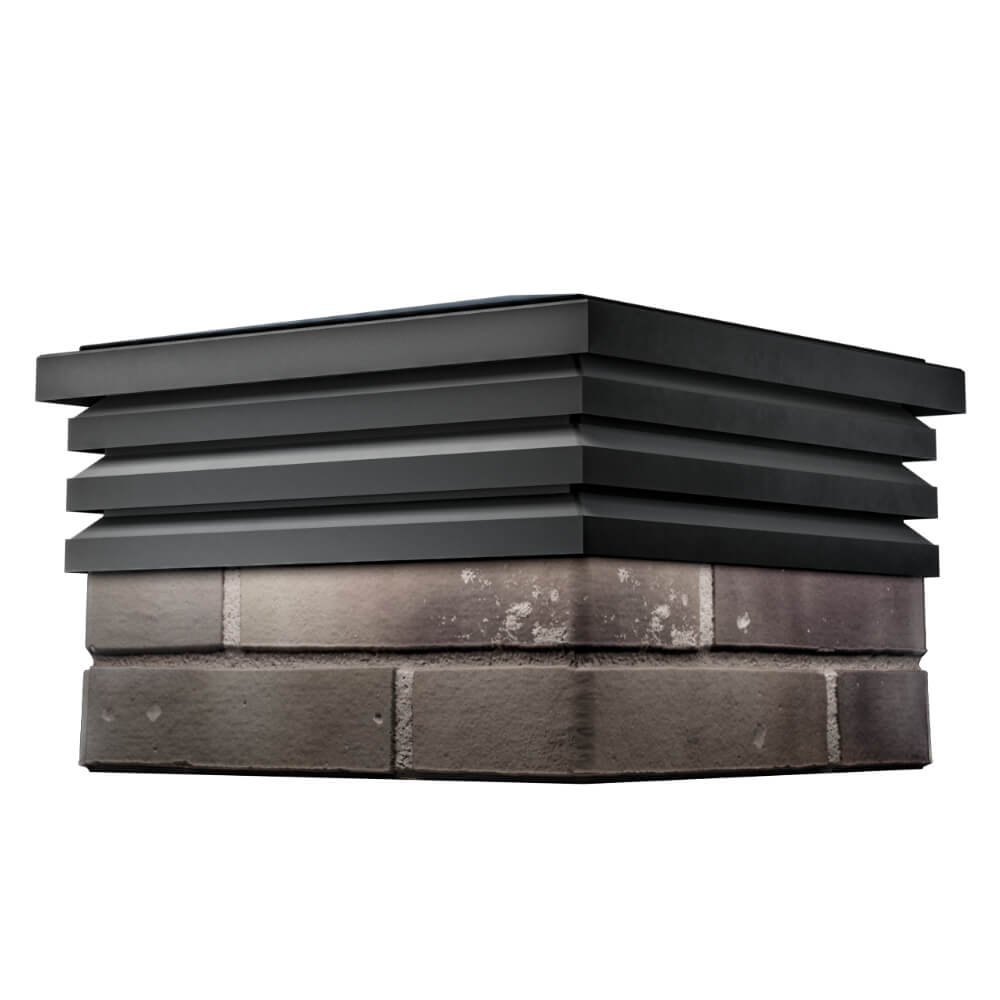 Колпак Zking Бона ХайТек Черный на столб 1.5х1.5 кирпича (385х385мм) в Нальчике фото