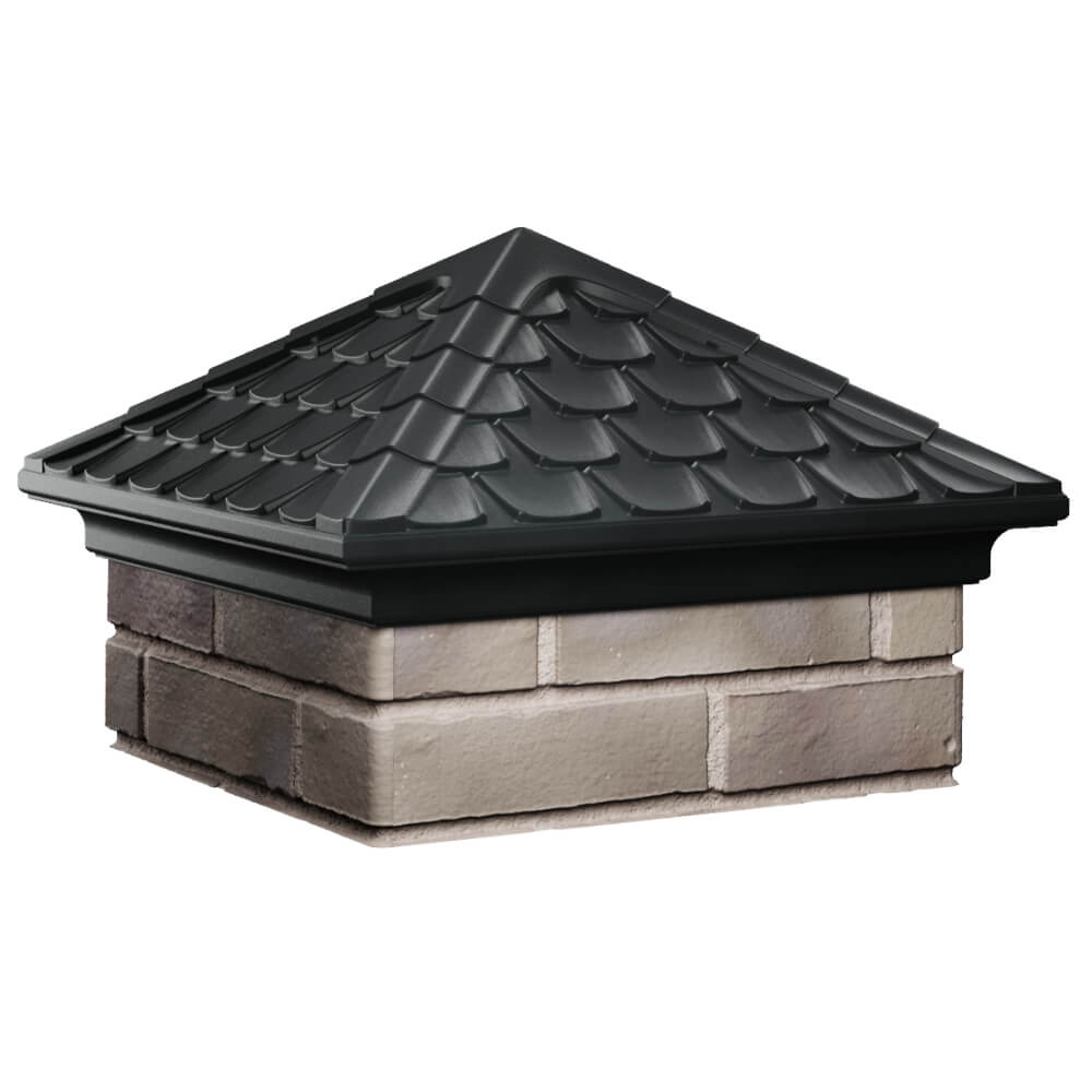 Колпак Zking Эльбрус Черный на столб 1.5х1.5 кирпича (385х385мм) в Нальчике фото