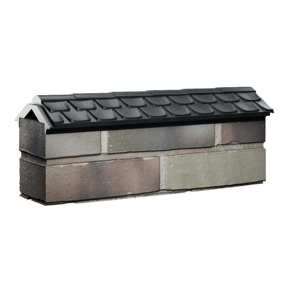 Парапет Zking Эльбрус Черный с посадкой на 0.5 кирпича (130мм) Нальчик фото