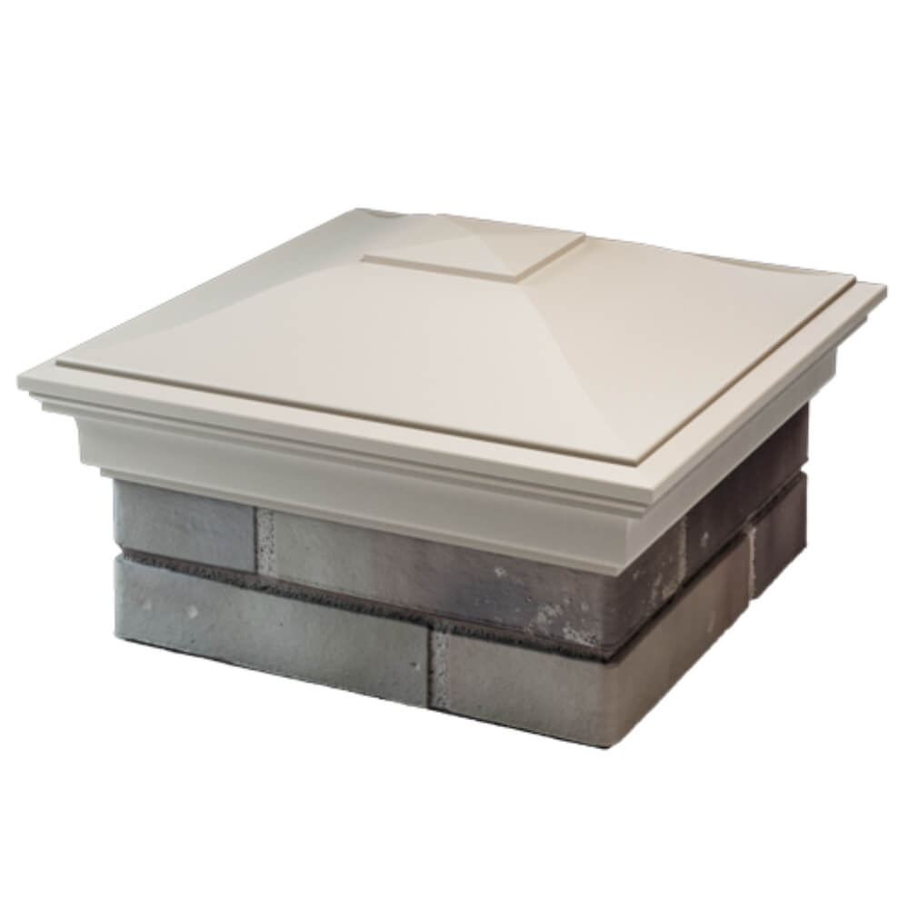 Колпак Zking Монблан Бежевый на столб 1.5х1.5 кирпича (385х385мм) в Нальчике фото