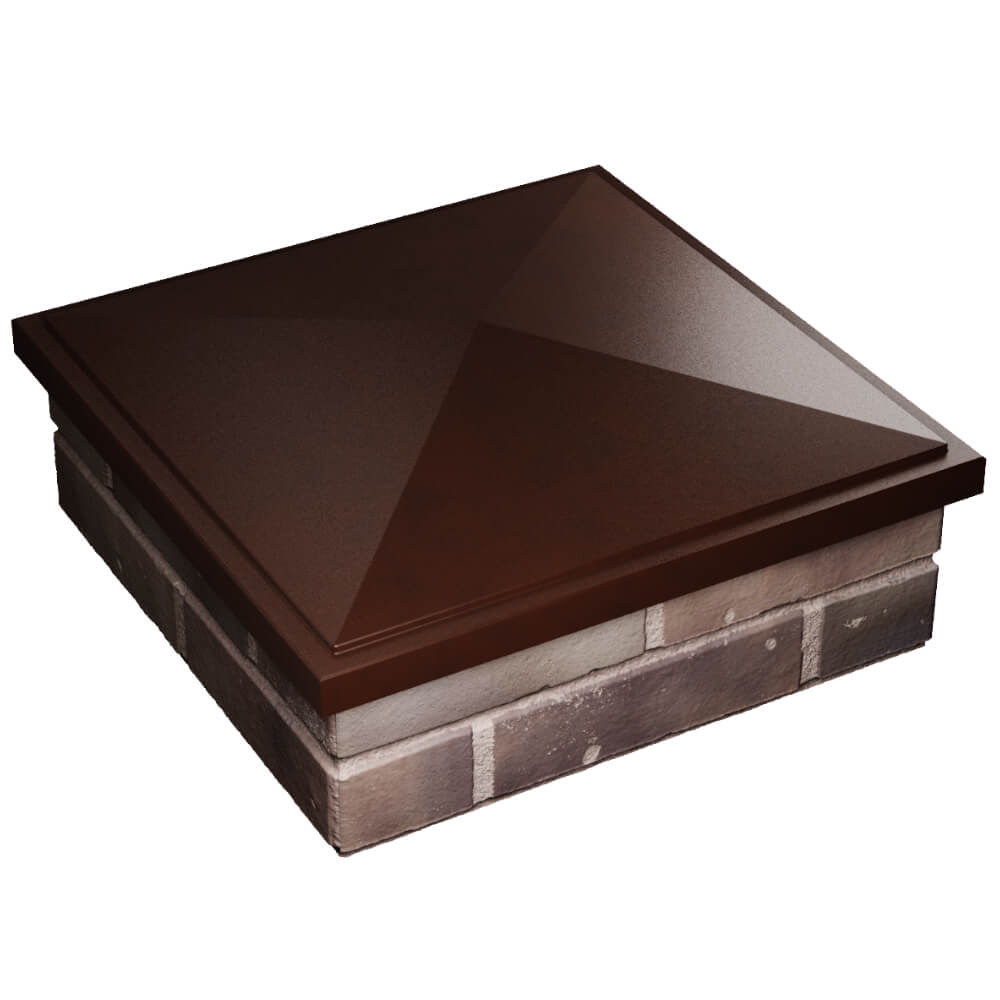 Колпак Zking БонаМоно Коричневый на столб 2х2 кирпича (515х515, 530х530мм) в Нальчике фото