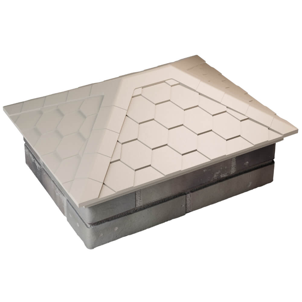 Колпак Zking Эверест Бежевый на столб 2х1.5 кирпича (520х390мм) Нальчик фото