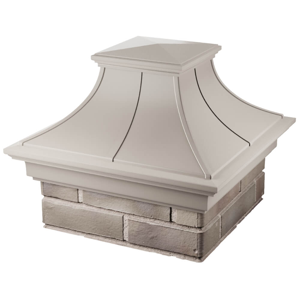 Колпак Zking Монблан Премиум Бежевый на столб 1.5х1.5 кирпича (385х385мм) в Нальчике фото