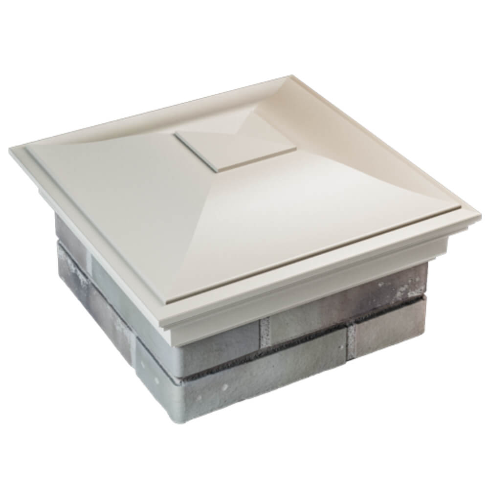 Колпак Zking Монблан Бежевый на столб 1.5х1.5 кирпича (385х385мм) в Нальчике фото