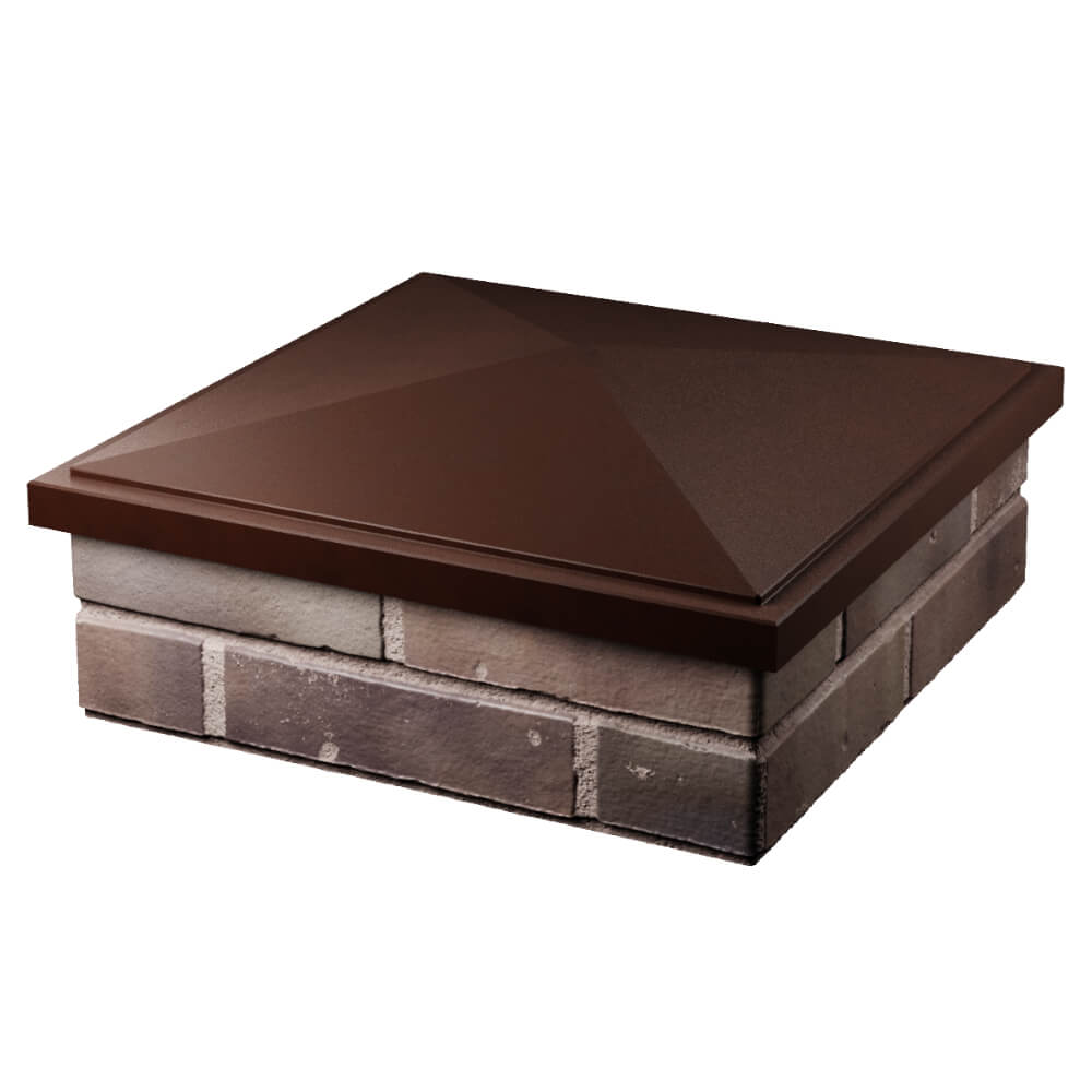 Колпак Zking БонаМоно Коричневый на столб 2х2 кирпича (515х515, 530х530мм) в Нальчике фото