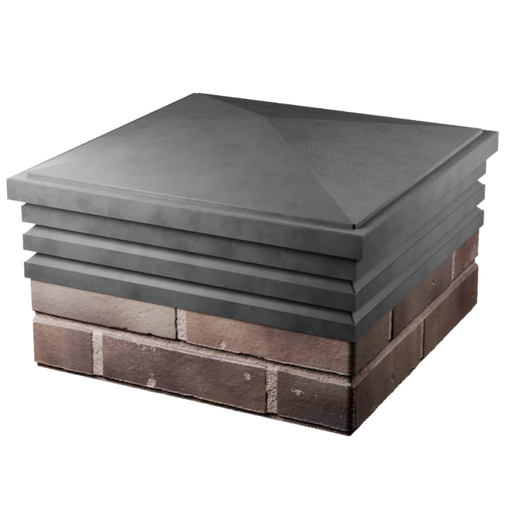 Колпак Zking Бона ХайТек Серый на столб 2х2 кирпича (513х513мм) в Нальчике фото