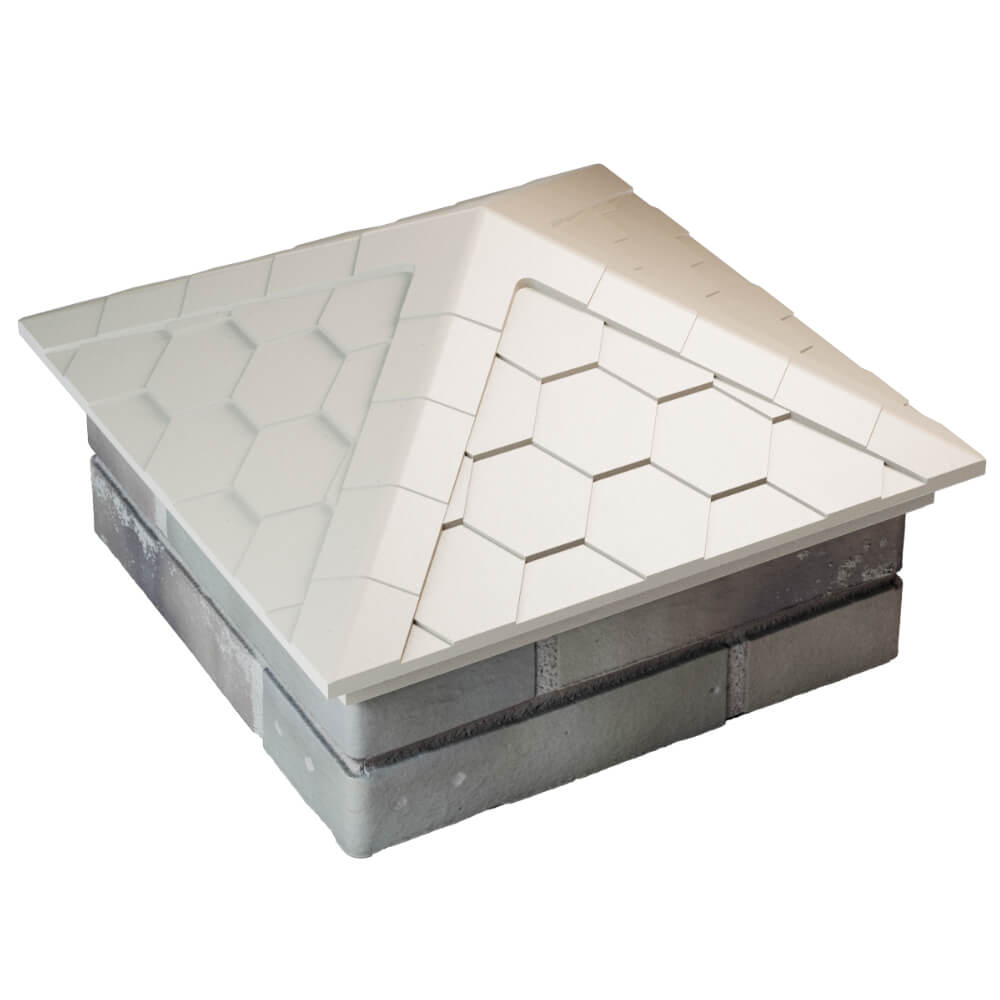 Колпак Zking Эверест Бежевый на столб 1.5х1.5 кирпича (390х390мм) в Нальчике фото