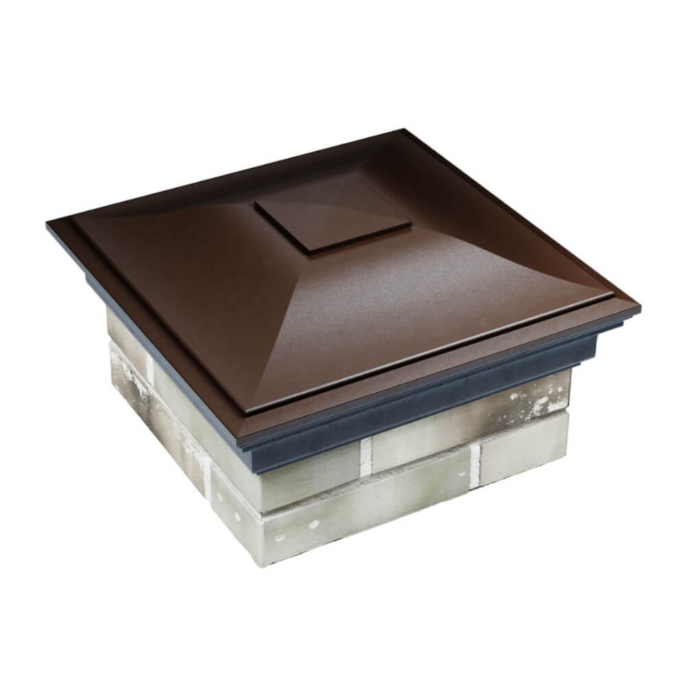 Колпак Zking Монблан Коричневый на столб 1.5х1.5 еврокирпича 0.7НФ (355х355мм) в Нальчике фото