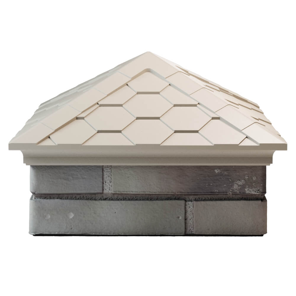 Колпак Zking Эверест Бежевый на столб 1.5х1.5 кирпича (390х390мм) Нальчик фото