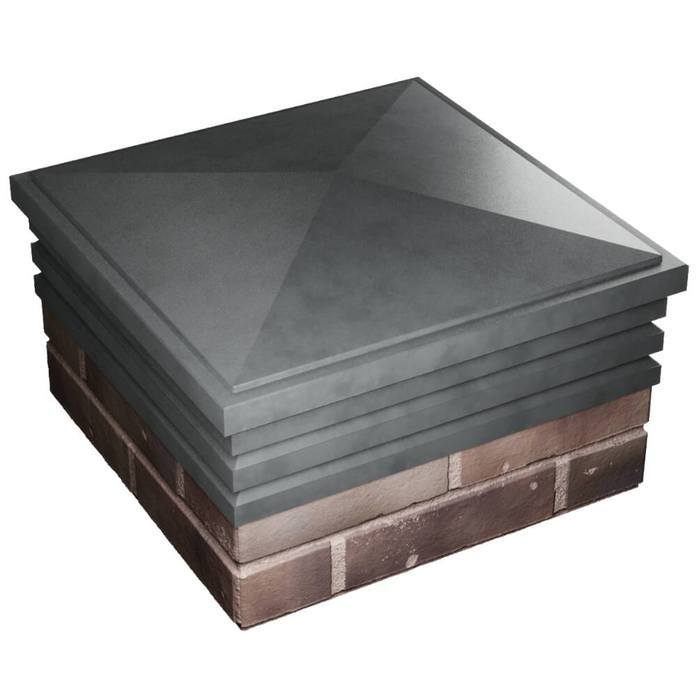 Колпак Zking Бона ХайТек Серый на столб 2х2 кирпича (513х513мм) в Нальчике фото